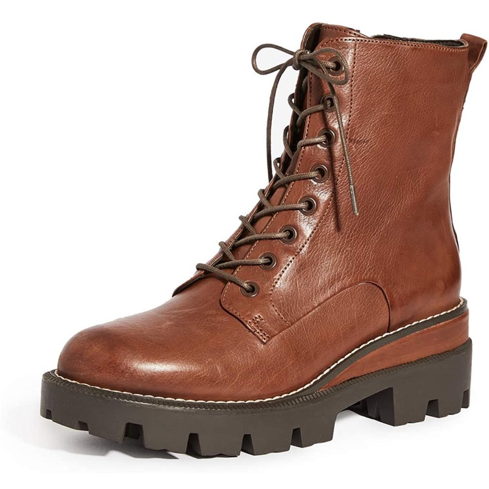 NEW NIB Sam Edelman Garret brown lace up boots bootie